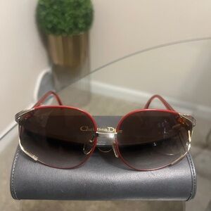 Dior Women's Sunglasses in Red and Gold